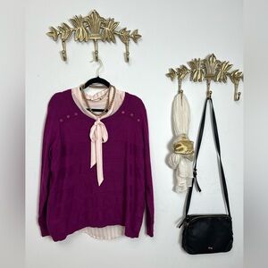Conrad C purple soft sweater Xl Ptp 25